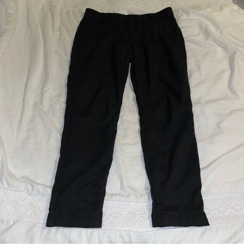 Vince SZ 8 Twill Cargo Black Pants Career Office